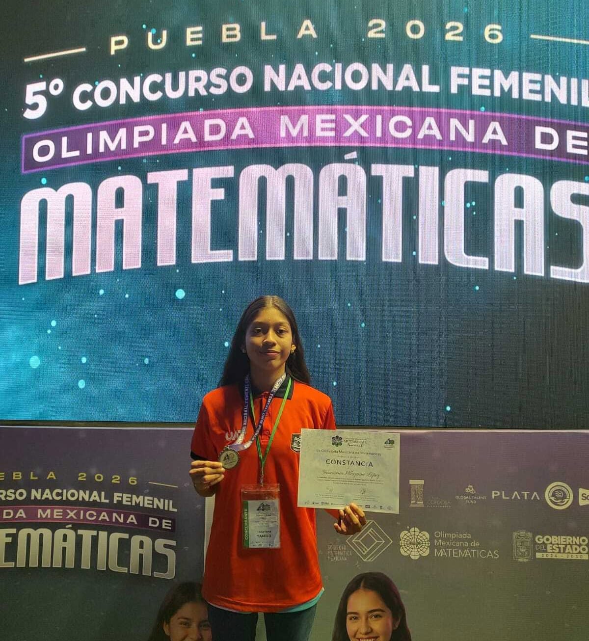 Estudiante de la UAT gana plata nacional en Olimpiada Mexicana de Matemáticas