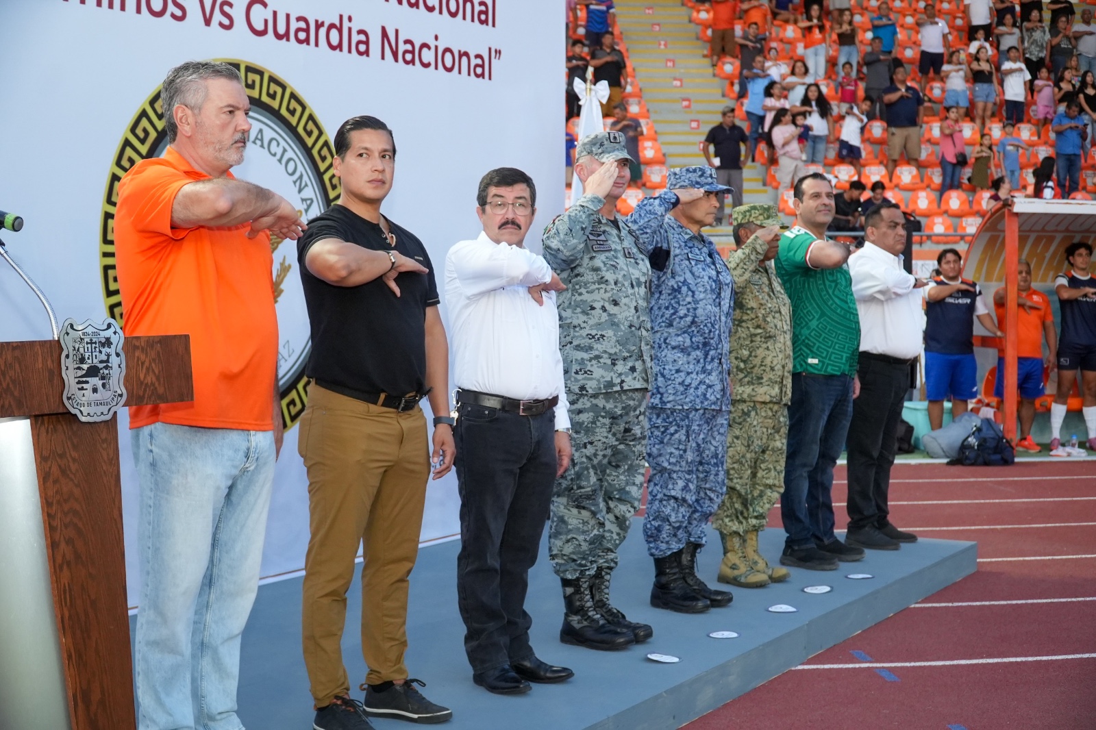Correcaminos UAT Premier y Guardia Nacional celebran encuentro amistoso